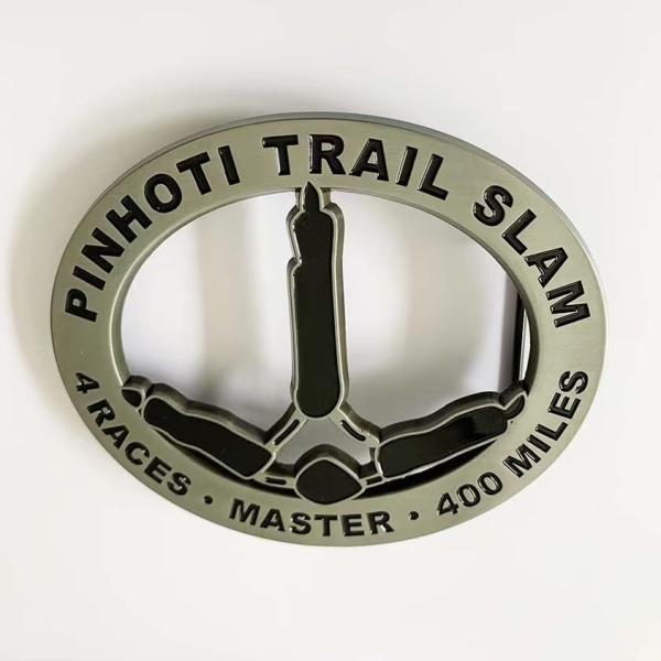 Ceinture en acier inoxydable Boucle en alliage de zinc émail laiton logo personnalisé Ceinture métallique Boucles