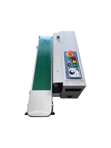 Embalagens de plástico 220 V/Hz Segador automático de banda contínua para costura de sacos de folha de alumínio