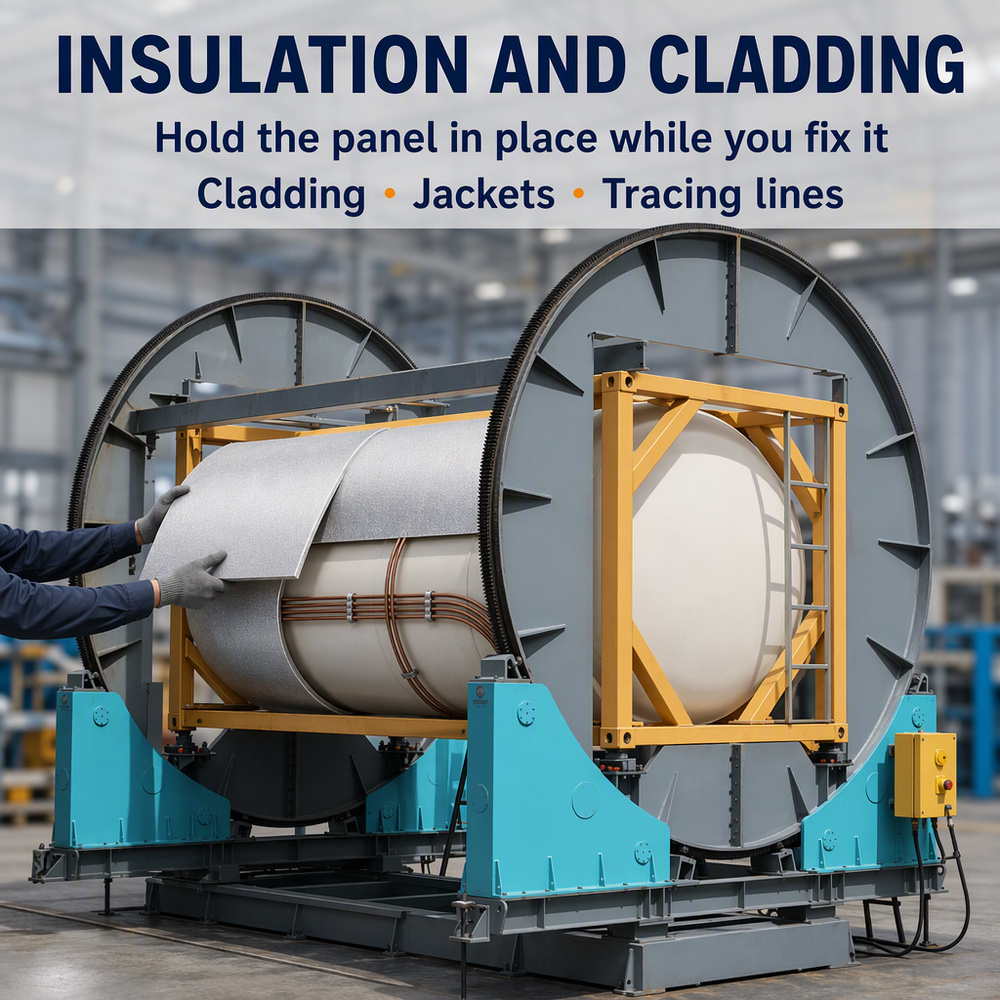 Universal 20/40ft ISO Tank Turning Machine for Shot Blasting, Paint Stripping, Rust Removal and Surface Prep Work