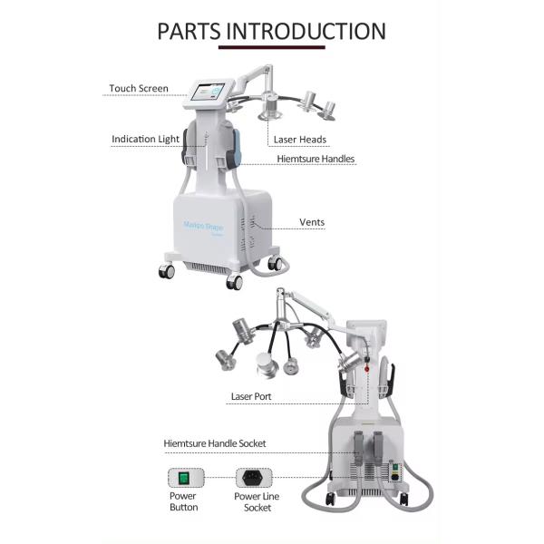 6D 635nm Red Light Laser Muscle Building Lipo Laser Weight Loss Machine