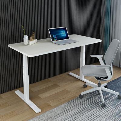 Melhore a sua saúde e produtividade com esta mesa elétrica branca ajustável de altura