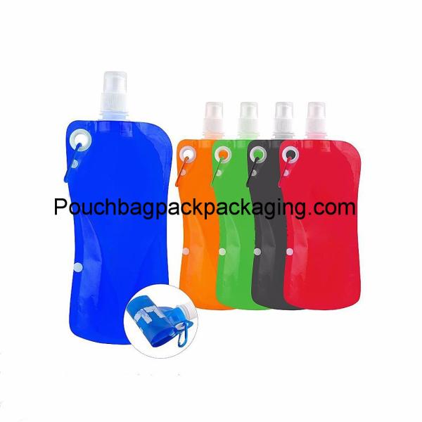 Collapsible bottle pouch, stand up pouch, Aluminum foil water pack spout bag