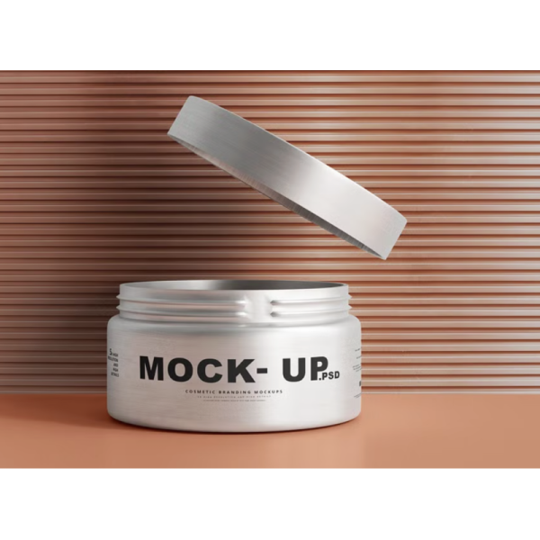 Colorful Brushed Aluminum Tin Can With Inside Screw Lid