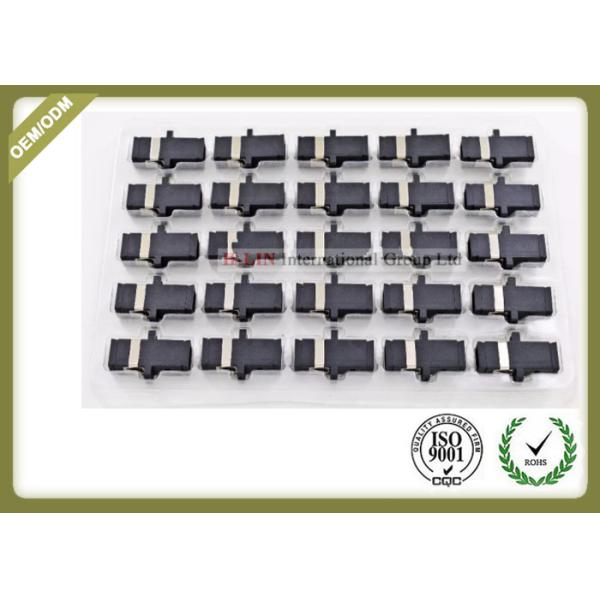MTRJ SM MM Fiber Optic Cable Adapter  Black Color SC Footprint  ABS Material