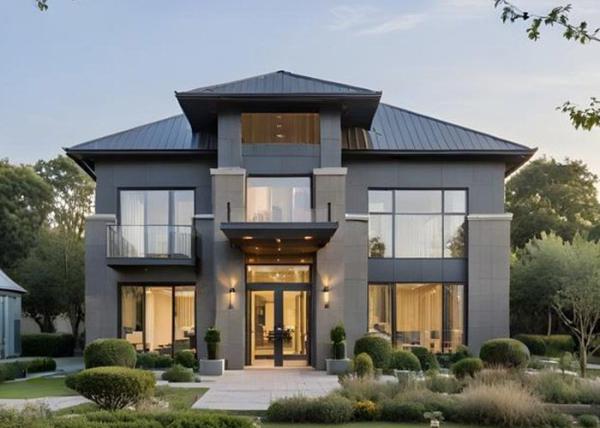 AS / US Acier léger Luxe maison préfabriquée kits Luxe 4 chambres