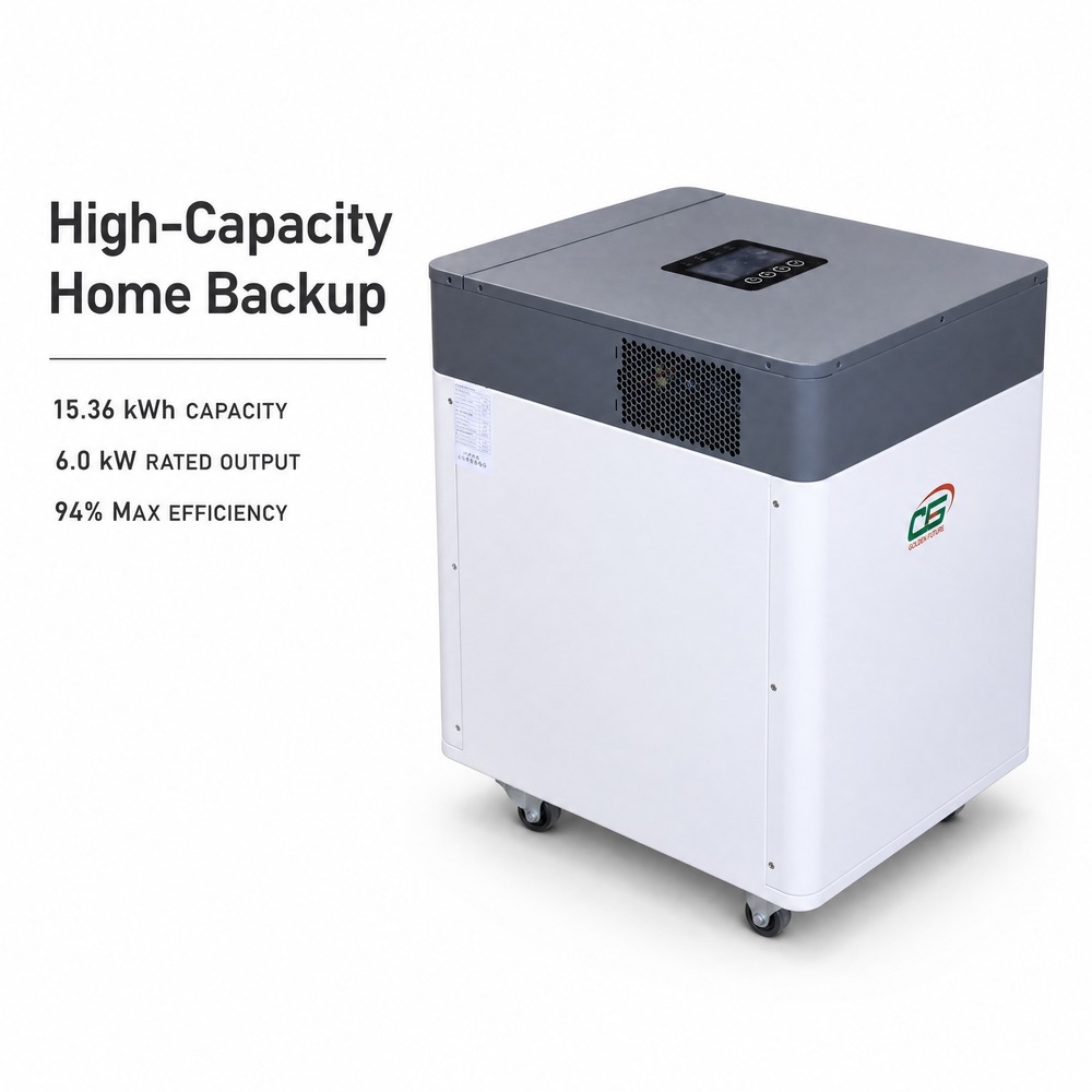 Wholesale 6kW 51.2V 300Ah LiFePO4 All-in-One Hybrid Solar Inverter with Energy Storage Battery for Home Backup Power