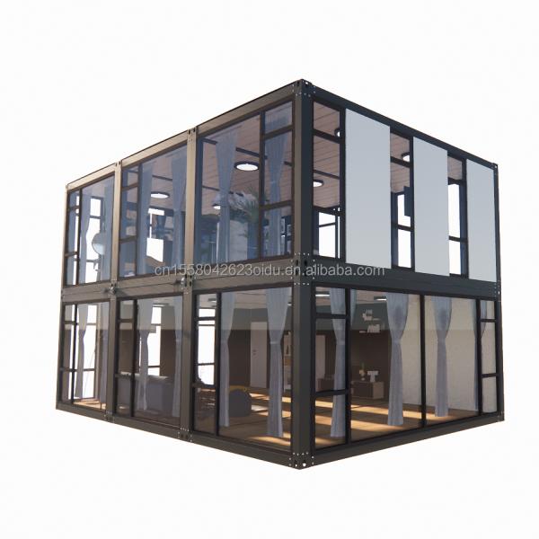 Hôtel Produit en acier à paquet plat Design moderne Appartement fabriqué par Cbox Luxe Maison de conteneur portable à deux couches