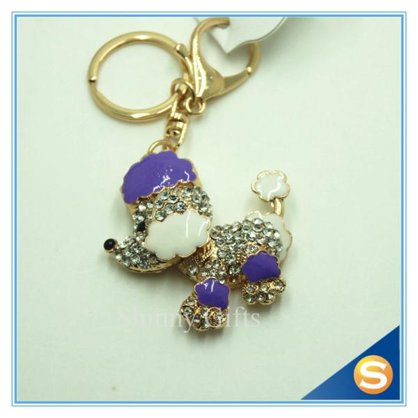Rhinestone Mouse Shape Metal Key chain Metal Crystal Lovely Key Chain