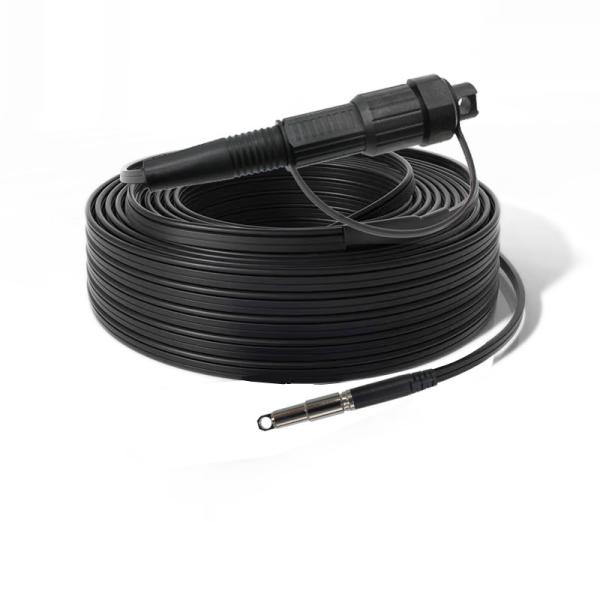7.0 mm Black OM4 Aqua LC-LC Duplex Patch Cord 2km Pre-Terminated Fiber Optic Cable Ideal for Outdoor 10G/40G Ethernet