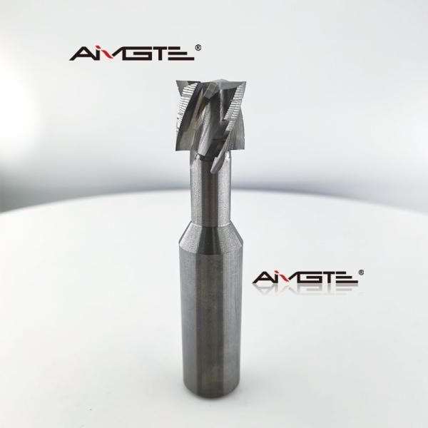 Fraise en bout à rainure en T à 4 flûtes avec brise-copeaux en carbure pour l'acier et l'aluminium, outil de rainurage CNC de qualité industrielle, queue de 16 mm et 20 mm