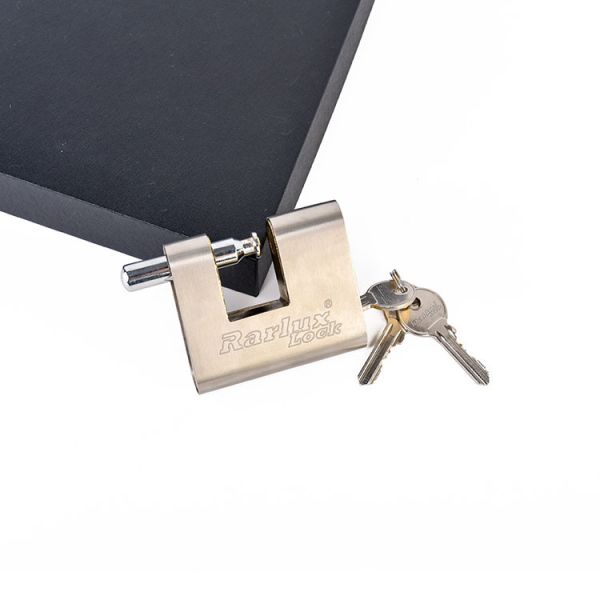 Rarlux 60-90mm High Security Durable Anti-Theft Padlock Solid Iron Armoured Body Rectangular Padlock