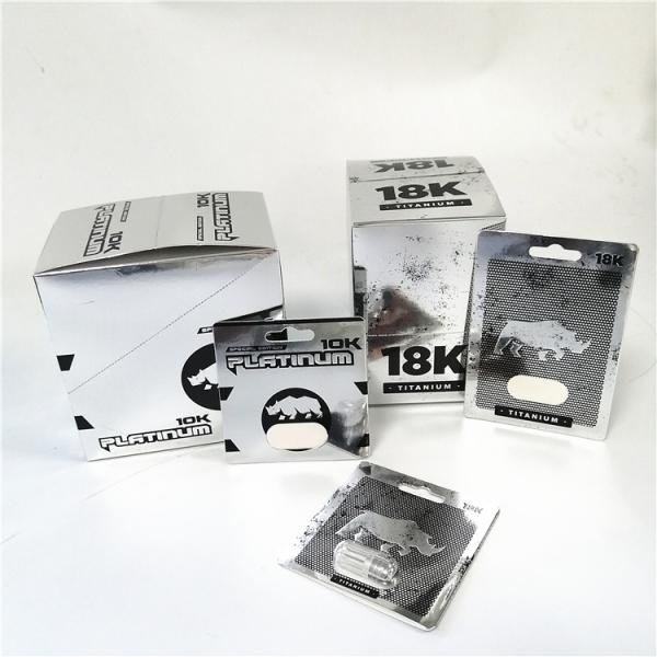 Реклама печатая упаковку таблетки повышения изготовленного на заказ носорога коробки бумажной карты изготовленного на заказ мужскую кладет розовый Pussycat в коробку