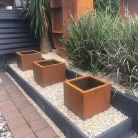 Create A Relaxing Atmosphere Corten Steel Bowl Planter Outdoor Landscapes Durable Eco Friendly