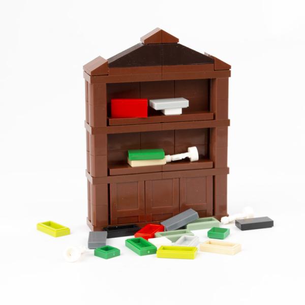City accessories home room scene study furniture magic books bookshelf Building Blocks