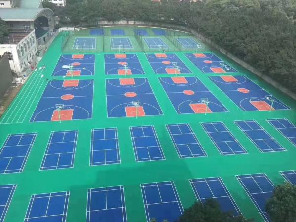 Piso de PU sintético Yuzz Semi-Prefabricado para Quadra de Badminton/Basquetebol