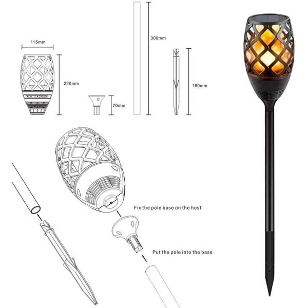 5V Outdoor HD LED Solar Garden Light With Solar Speaker