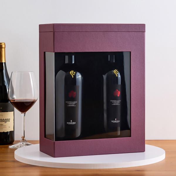 На заказ роскошные цветовые бутылки с вином, коробки и вкладыши с логотипом