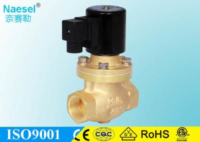 Normal Open Steam Solenoid Valve Brass Body Pilot Piston Structure Up To 2 Inch