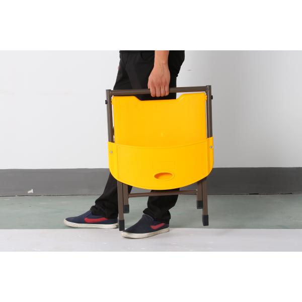 Waterproof Yellow Plastic Folding Chairs , Foldable Camping Chair PP Injection