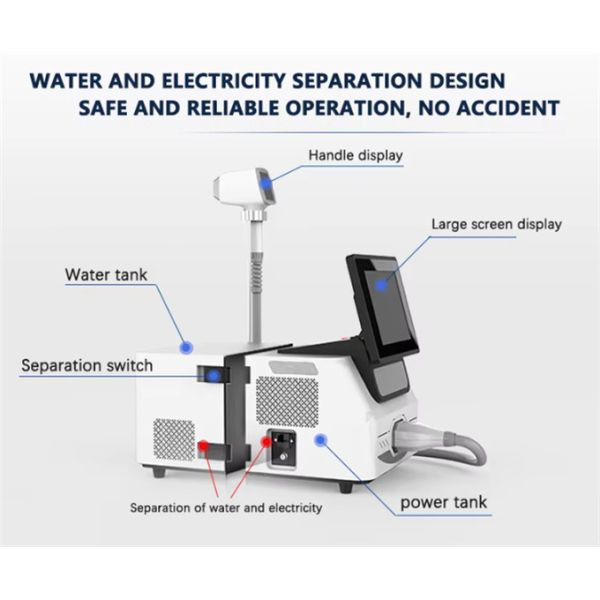 Effective 1200W-1600W Hair Removal Epilator 808nm Diode Laser Machine