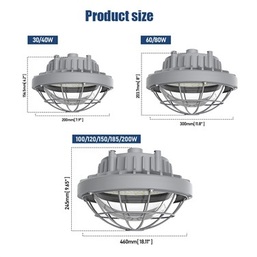 Explosion Proof UFO LED Light Designed For explosion proof warehouse Lighting With Power Range Covering 40W To 300W