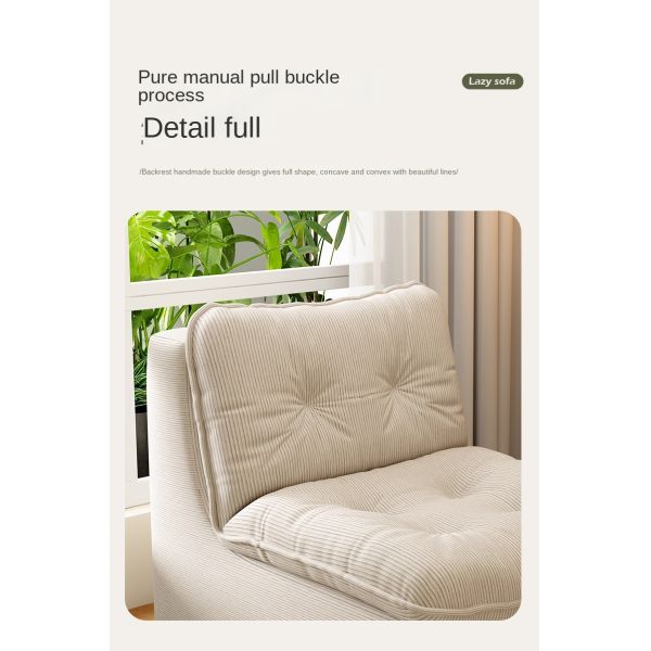 Modern Bean Bag Chair Reclining Sofa with Corduroy Fabric Modular & Portable Design for Living Room and Balcony Use