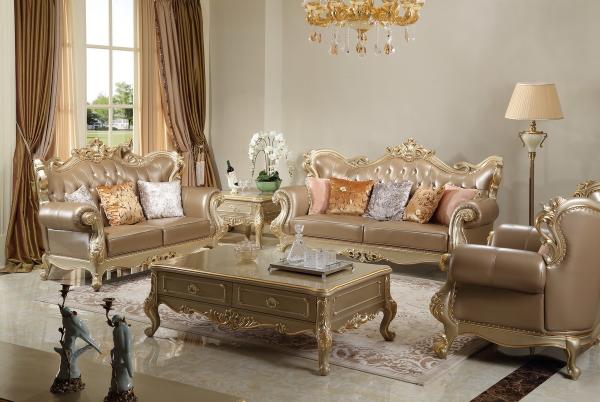 Light grey Genuine leather Sofa Luxury meeting room Furniture European style Joyful Ever