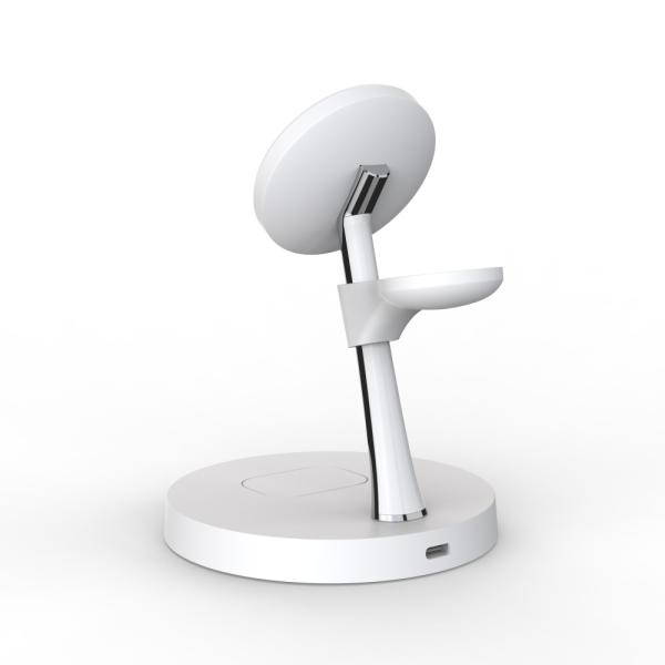15W Zinc Alloy ABS 4 In 1 Wireless Charging Station with PD/QC3.0 for Multiple Devices