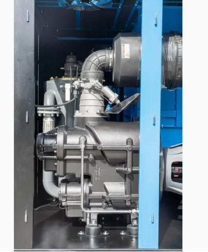 二段階 7.5 KW スロールエアコンプレッサー 高圧 マイクロスクリュータッチスクリーン制御 油抜き潤滑 PLCコアモーター
