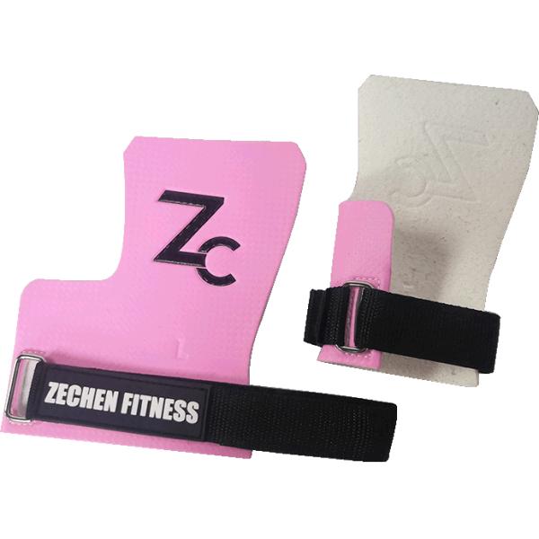 Pink color carbon fiber leather gymnastics grips crossfit hand grips for home workouts