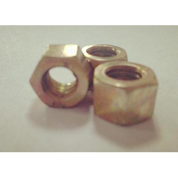 Plain Color Hexagon Head Carbon Steel Nuts Prevent Loosening , Carbon Content Bellows 2.11%