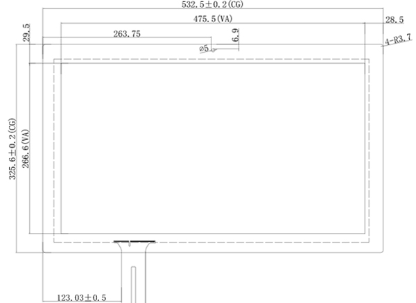 G + G 21.5'' Projective Capacitive Touch Screen Overlay For Advertising Equipment