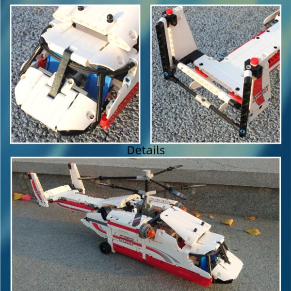 ABS Plastic Modern Military Models Flexible Remote Control Helicopter Building Blocks