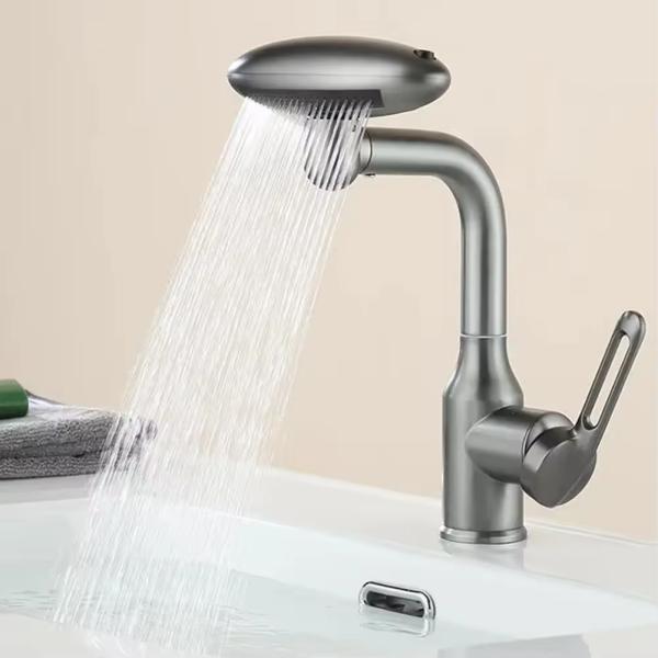Multifunctional Lizhen-Hwa.Con UFO Faucet for Hot Cold Washbasin in Polished Surface