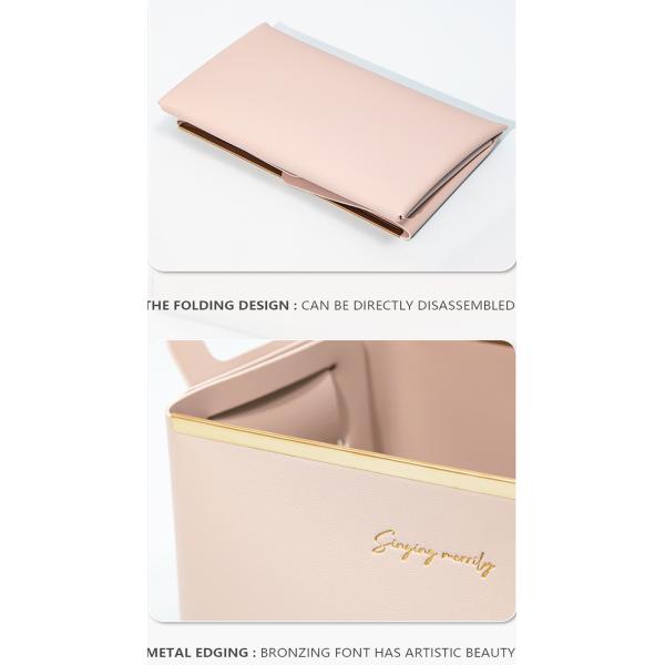 Удобные магазины складная одежда кожаная корзина для хранения Коробка для организации стола с ручкой