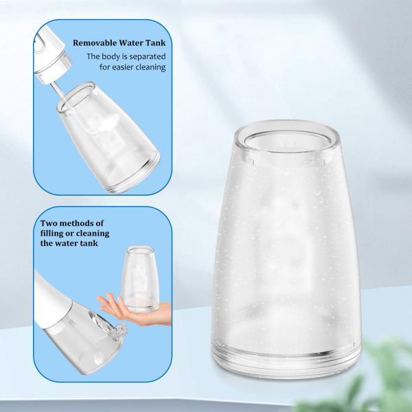 Ozone L'eau électrique Flosser ménager de nettoyage buccal alimenté par batterie Portable IPX7 irrigateur oral sans fil