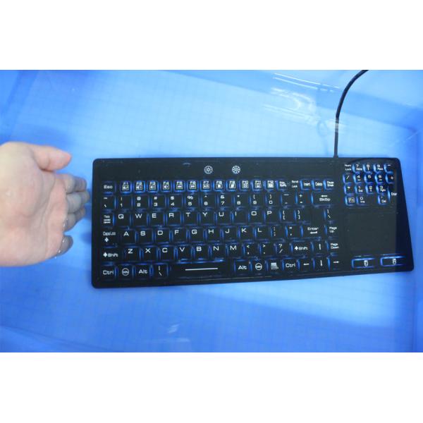 Backlight Silicone Rubber Keyboard IP68 With Touchpad F1-F12 Function Keys