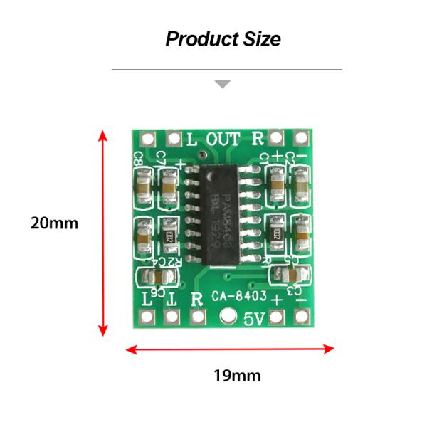 2*3W DC 5V Аудиомодуль класса D PMA8403 Усилительная плата для ультрамалых аудиопродуктов