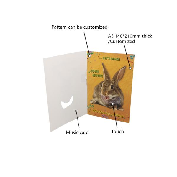 Stratification brillante de carte de voeux de musical de joyeux anniversaire d'OEM