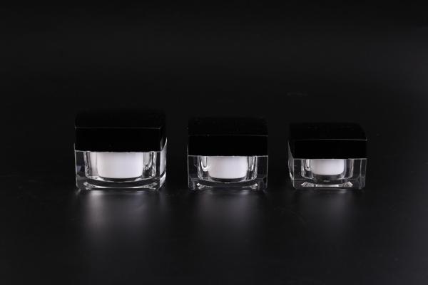 Square Acrylic Cosmetic Cream Jars High Grade Skin Care Empty Cream Jars