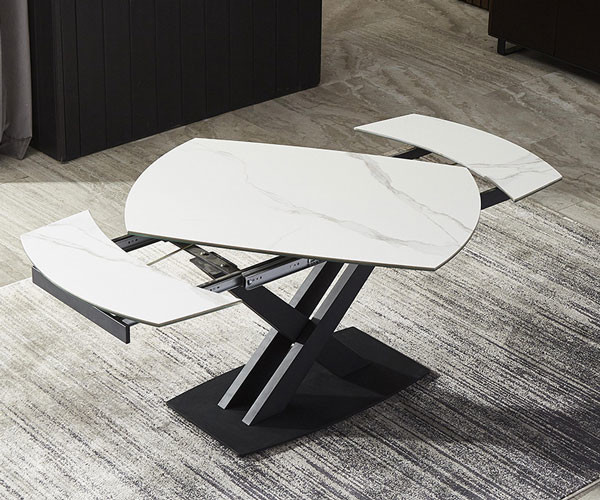 Обеденный стол 2 Seater небольшой Extendable и наборы стульев черные белые длинные гибкие