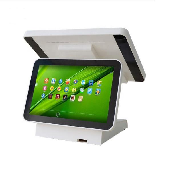 400CD/M2 Android POS System Pos Dual Screen Cash Register 1366*768 Pixels