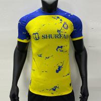 Perméable Bleu Jaune Version Joueur de football Jersey Durable et dynamique