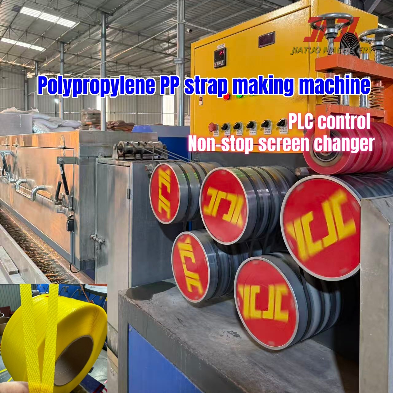 Twin Screw PP Strap Production Line Plastic Polypropylene Extrusion Machine with non-stop screen changer
