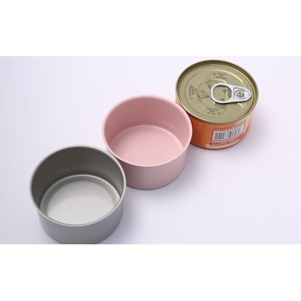 Розовый 80 г объем пищевая коробка для домашних животных Консервы для собак Круглое пищевое блюдо Консервы для домашних животных D65x34 мм