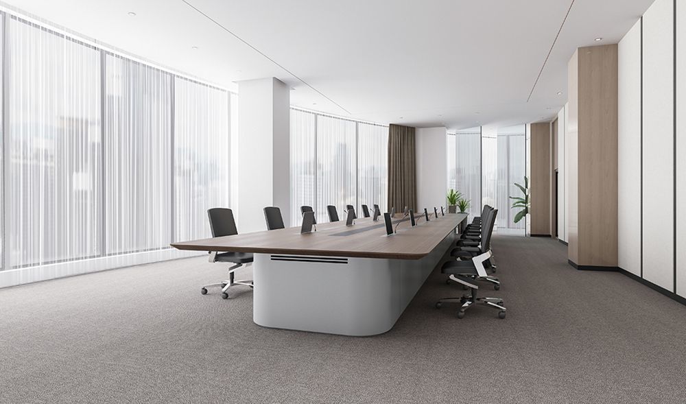 Bespoke Customization Boardroom Conference Table With Power Outlets