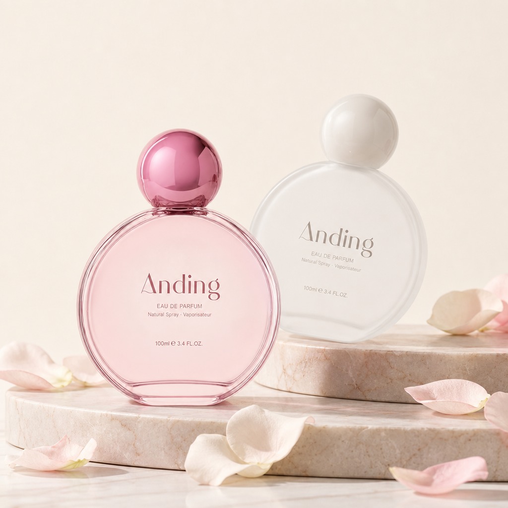 100ml Glass Perfume Bottles Round Empty Ball Cap Spray Crimp Neck