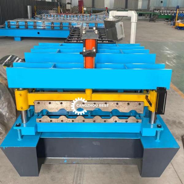 Color Steel Aluminum Metal 0.3mm Panel Roll Forming Machine Roof Tile Making