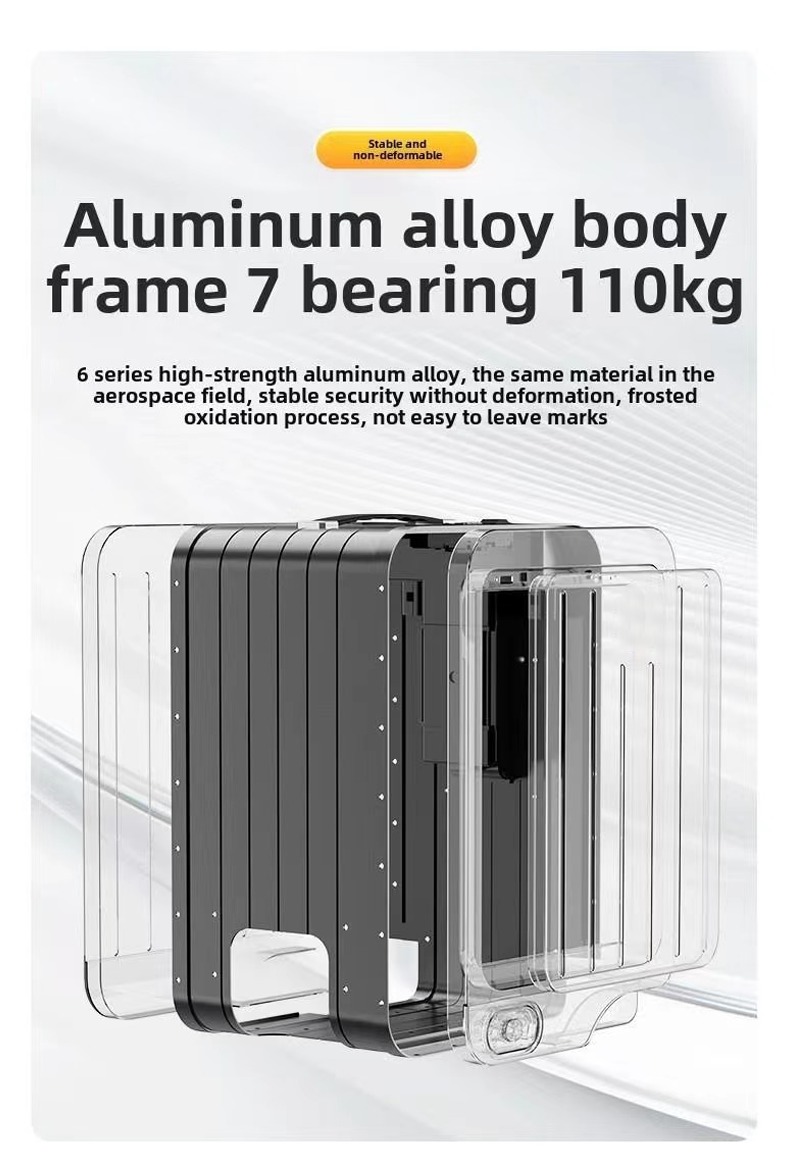 Customized Intelligent Portable Pc Suitcase  Carry On Luggage With Power Bank