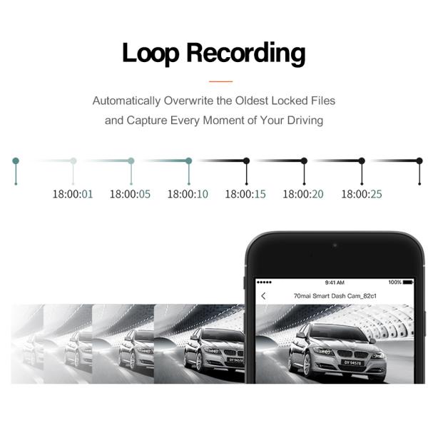 70mai 1S Car Dash Cam 1080p Car DVR Global Vision 70 Mai Dash Camera Car Black Box